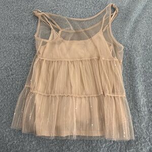 American Eagle Outfitters Cream Layered Camisole